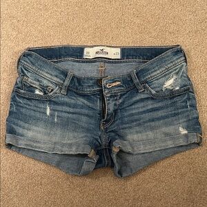 Hollister Women's Faded Blue Jean Shorts
